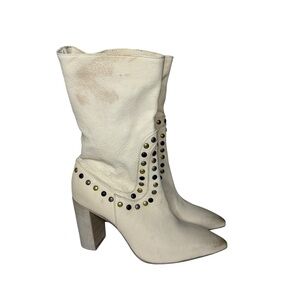 Free People Dakota Heel Studded Western Boots Pointed Toe 41 US 10